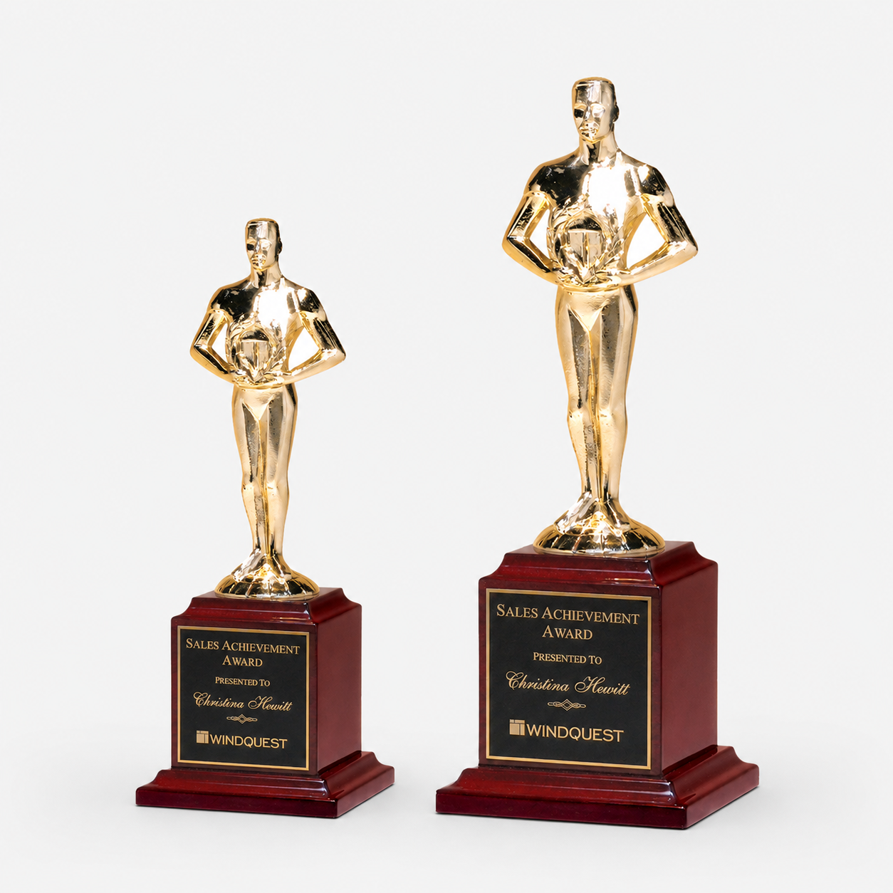 Classic Achiever Figure Award on Rosewood Base