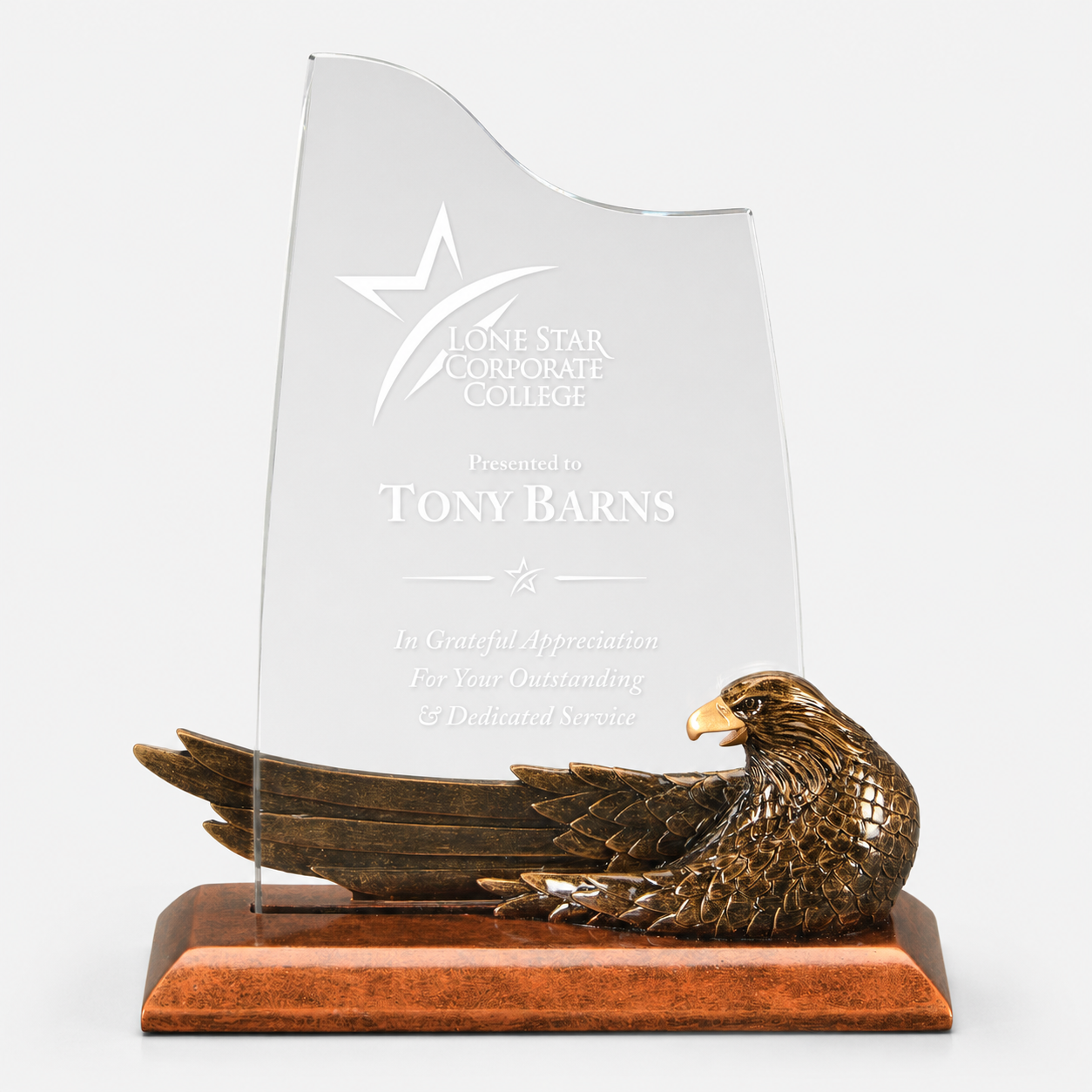 Reclining Eagle Acrylic Award