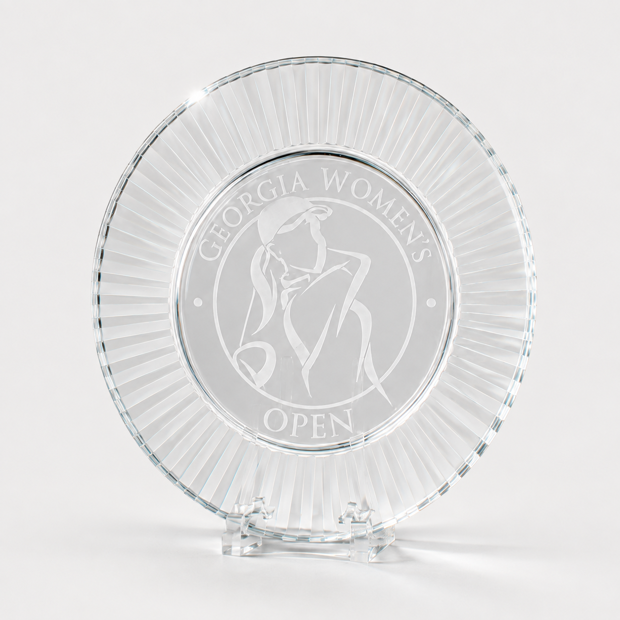 Sunburst Crystal Plate Award