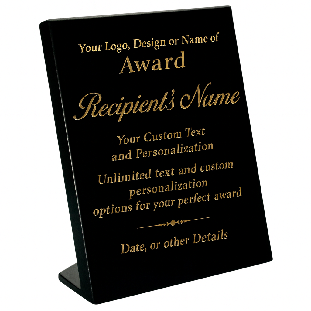 Piano Finish Stand Up Plaque