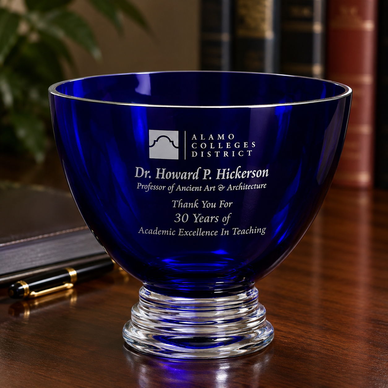 Cobalt Crystal Bowl