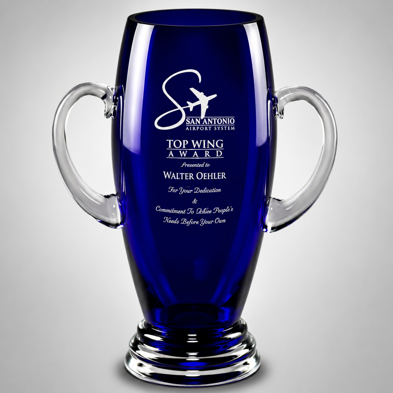 Tall Cobalt Blue Vase
