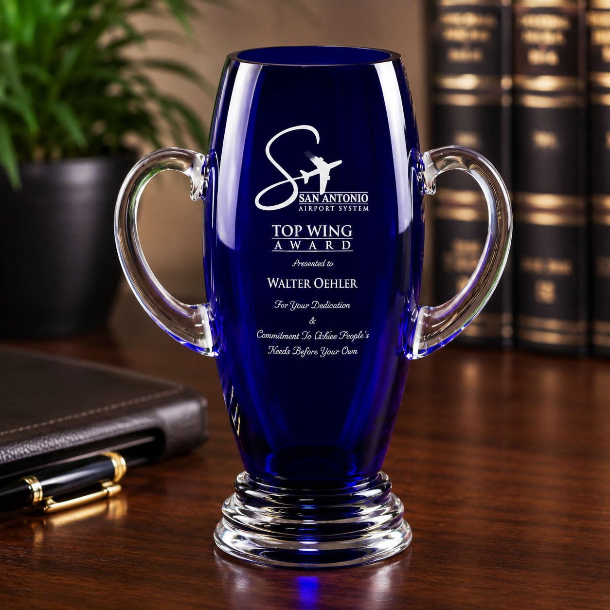 Tall Cobalt Blue Vase