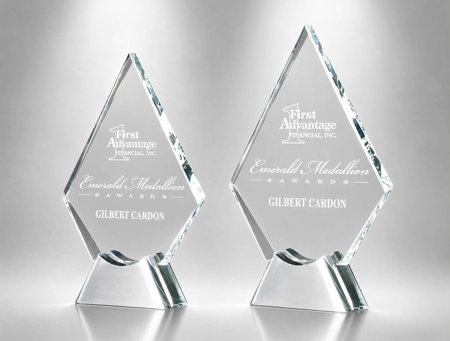 Crystal Diamond on Chrome Stand