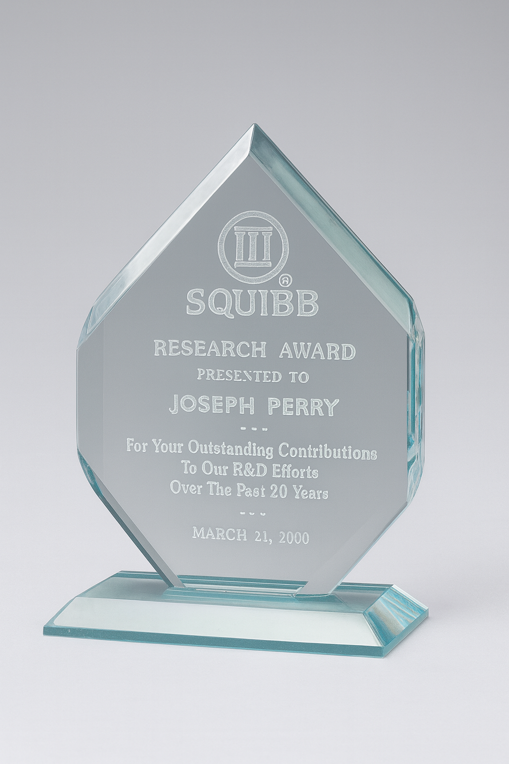 Thick Polished Diamond Acrylic Award