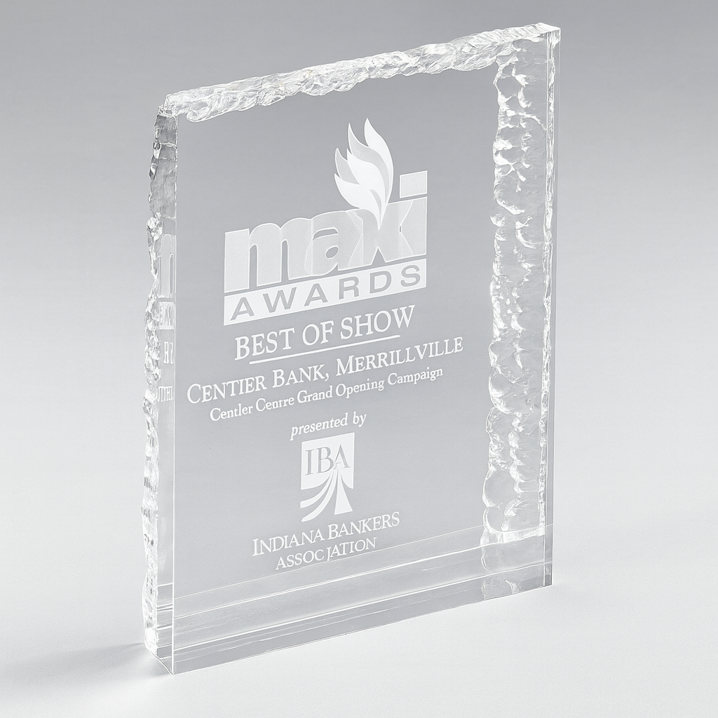 Acrylic Block With Crinkle Edge