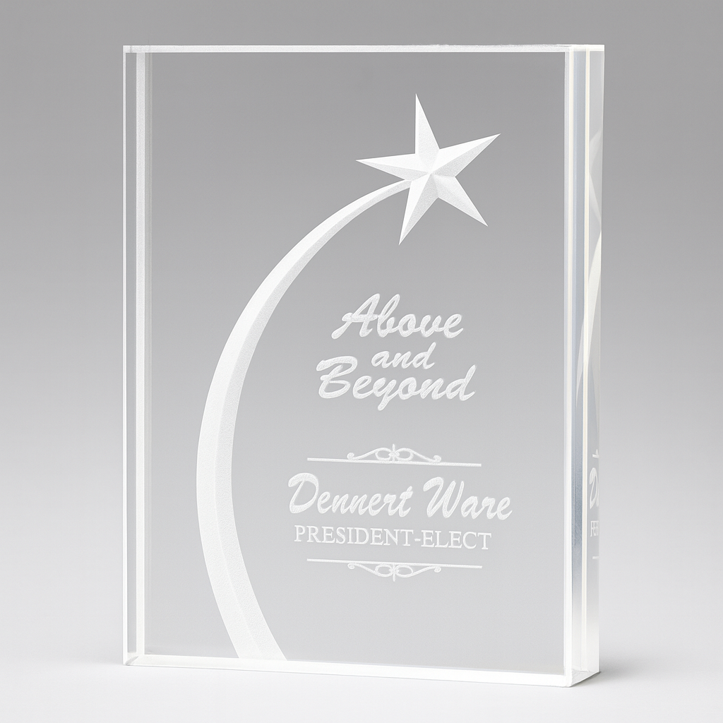 3-D Carved Rising Star