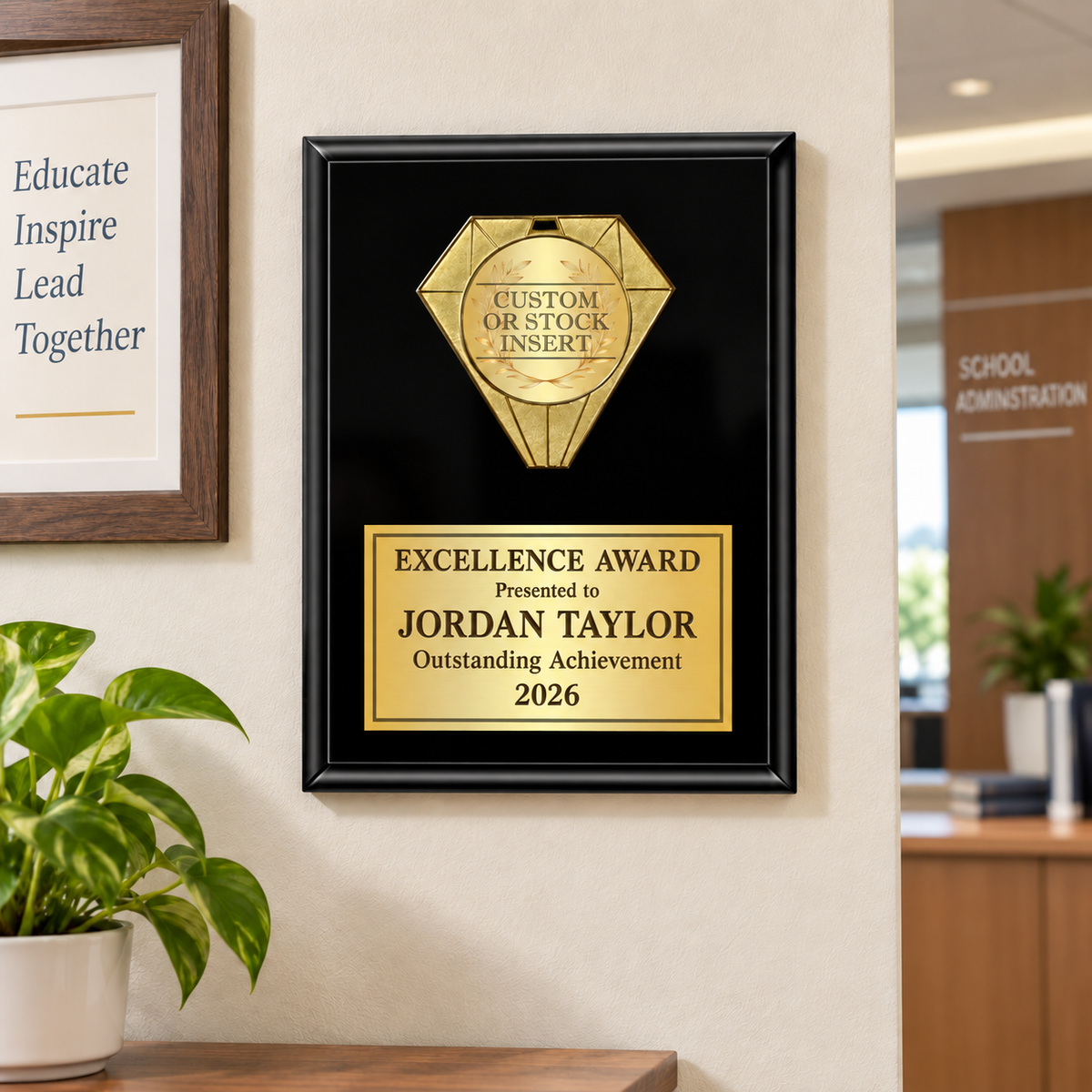 Jewel Plaque Series Vertical Plaque