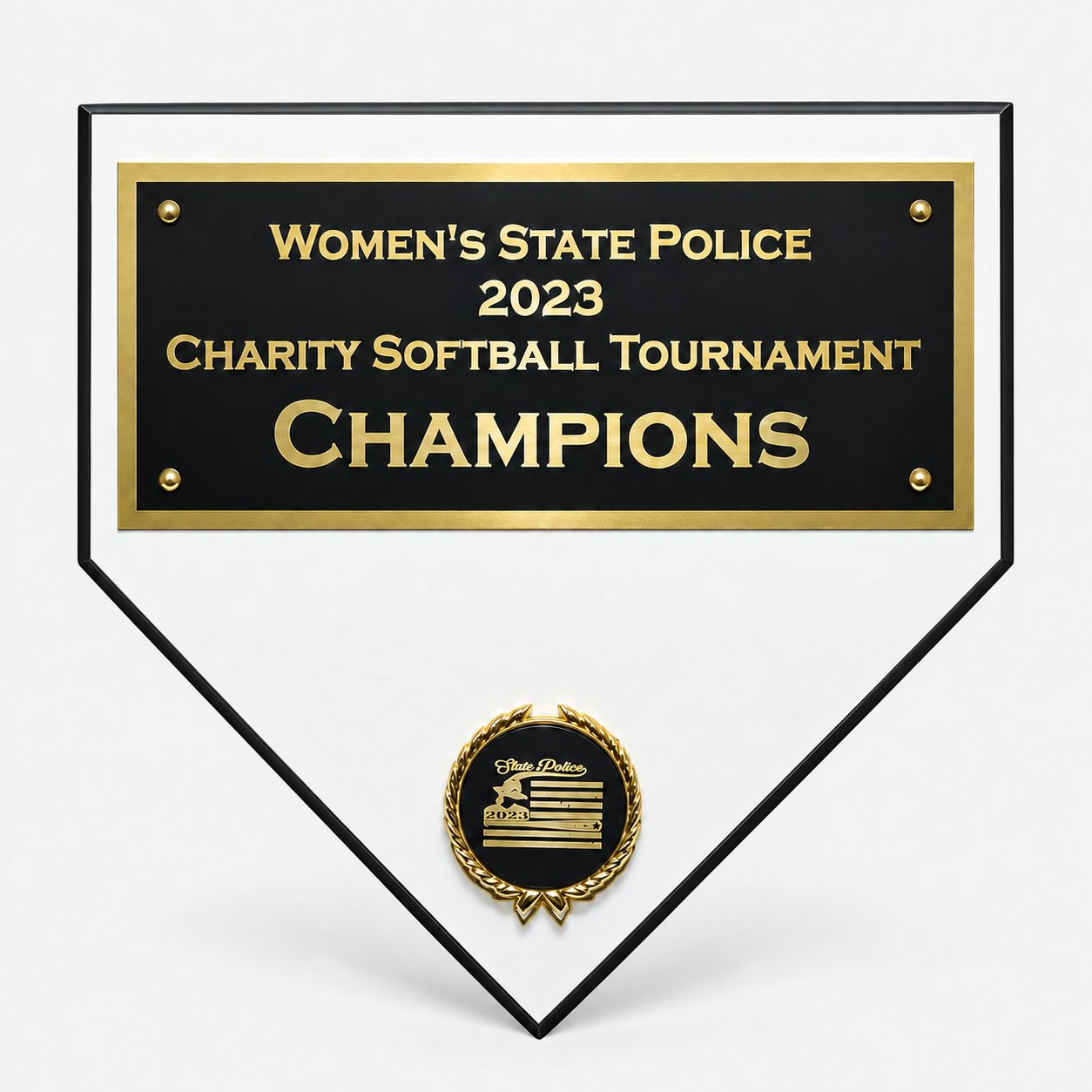 Home Plate Plaque with Plate