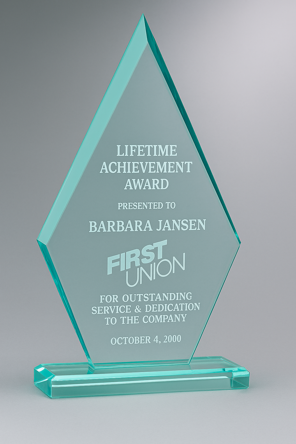 Elite Diamond Acrylic Award