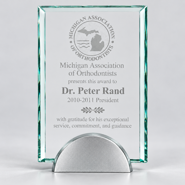 Apex Series Glass Award with Mirror Base