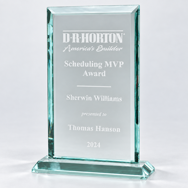 Thick Apex Series Jade Glass Award