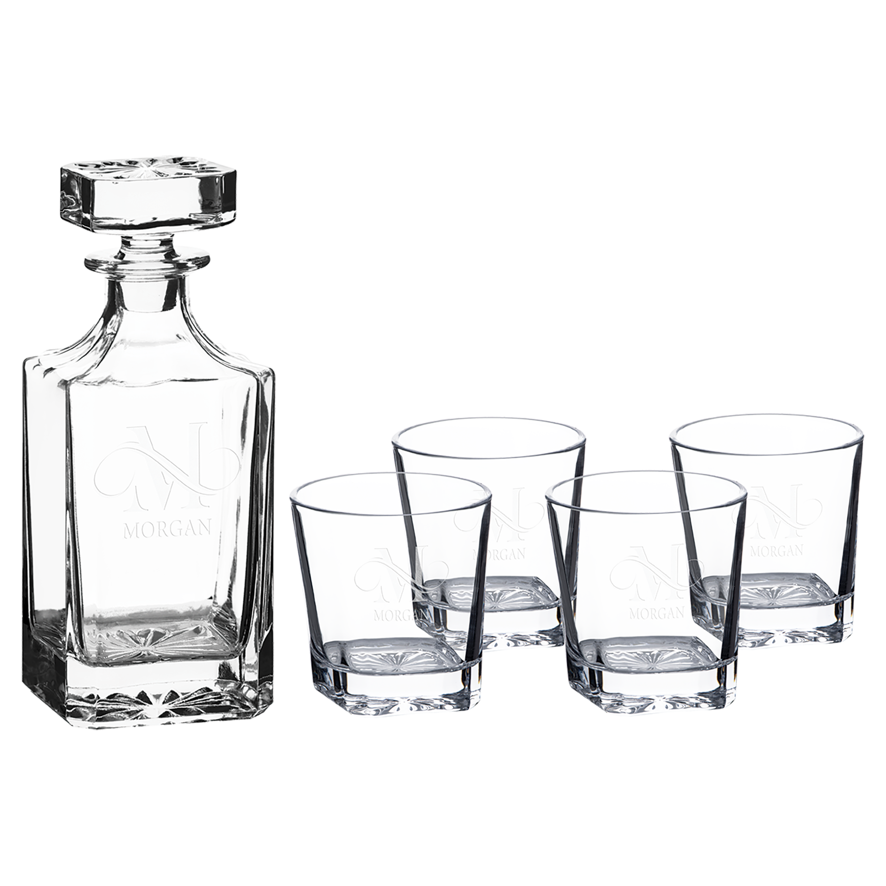 Polar Camel Decanter Set with Four Glasses and Gift Box