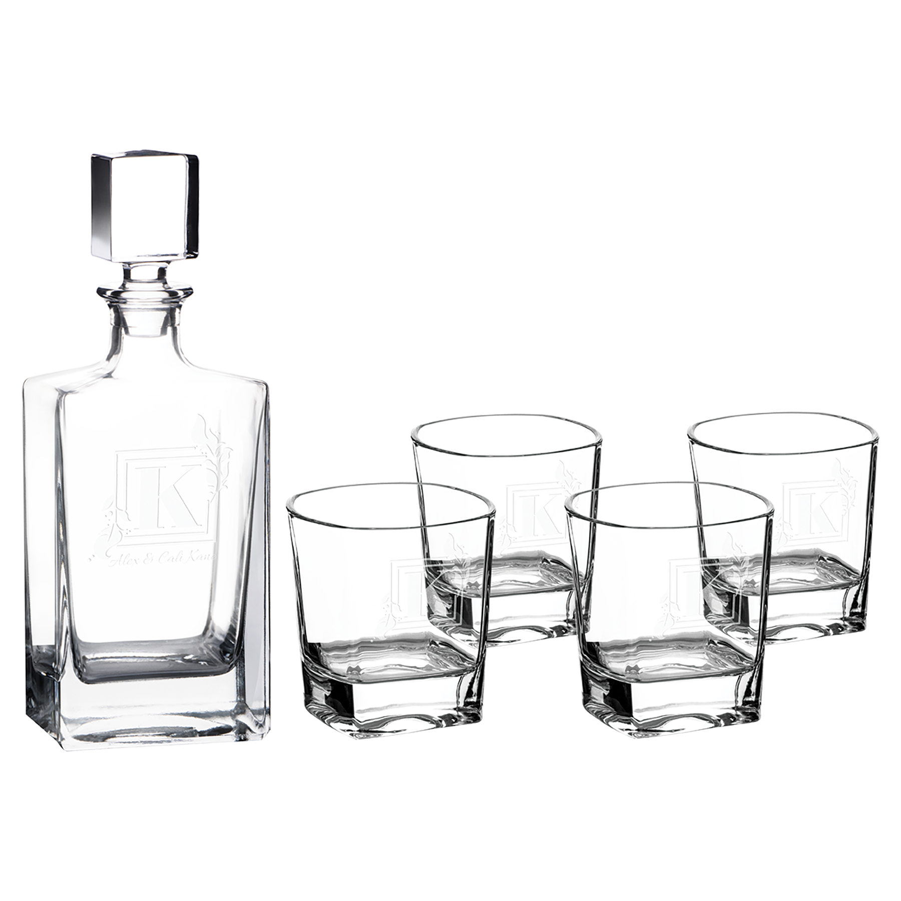 Polar Camel Decanter Set with Four Glasses and Gift Box