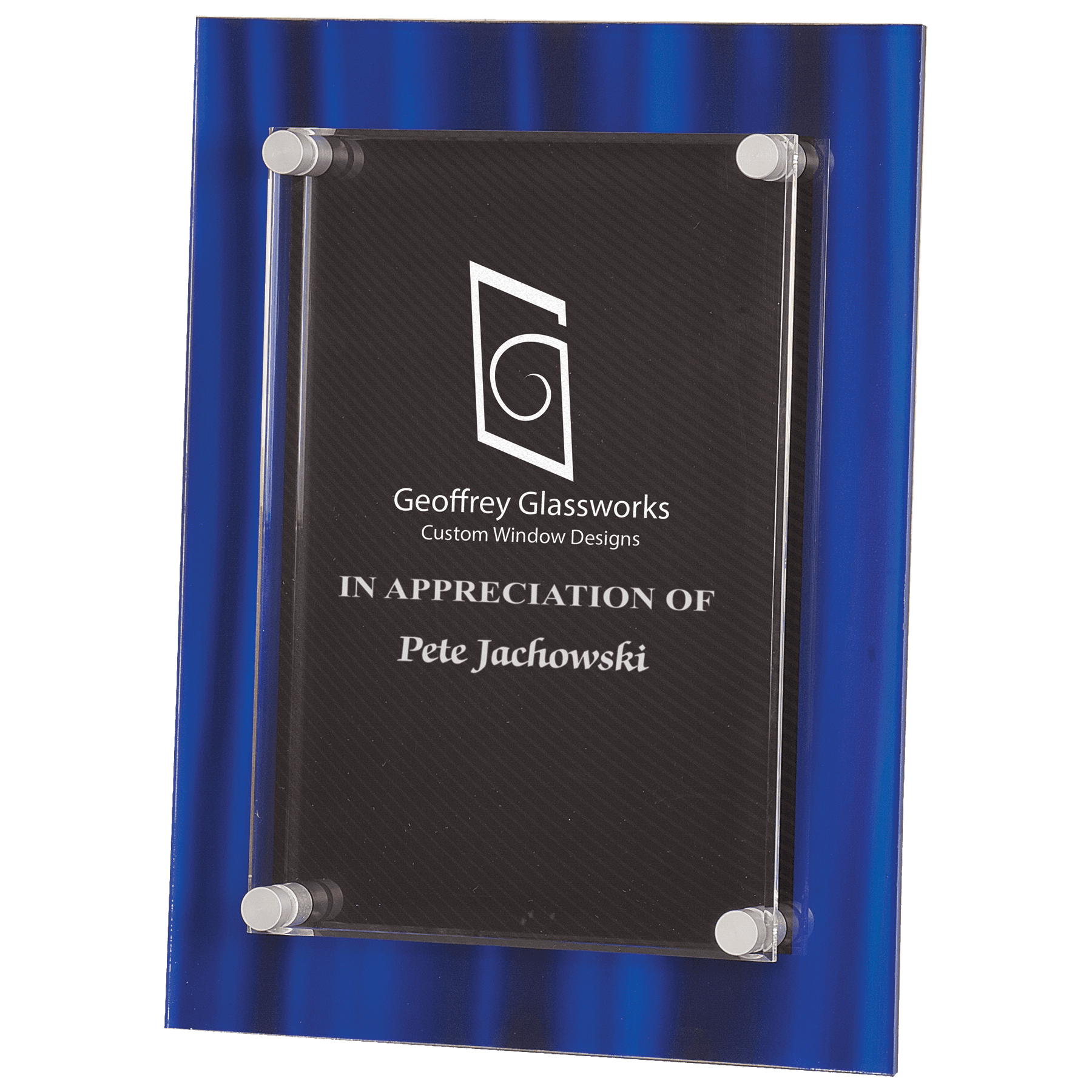 Blue Velvet Acrylic Plaque Award