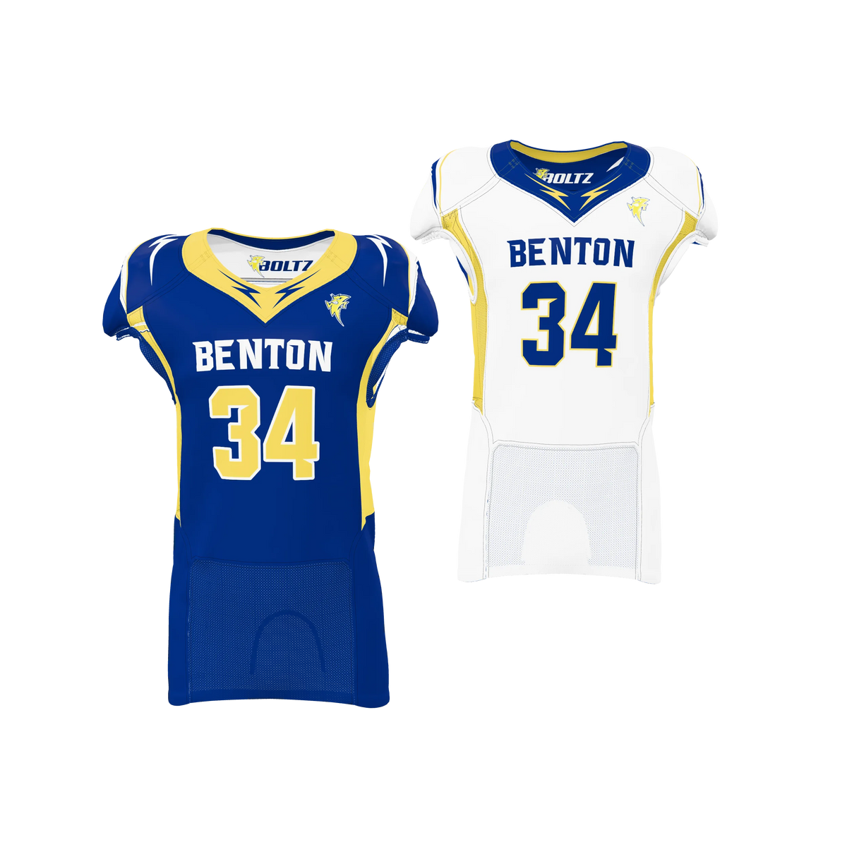 Custom Sublimated Men's & Youth Reversible Mesh-Insert Football Game Jersey — supplier view 1