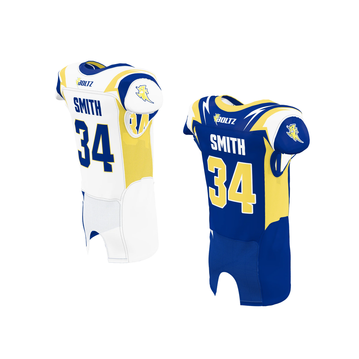 Custom Sublimated Men's & Youth Reversible Mesh-Insert Football Game Jersey — supplier view 6