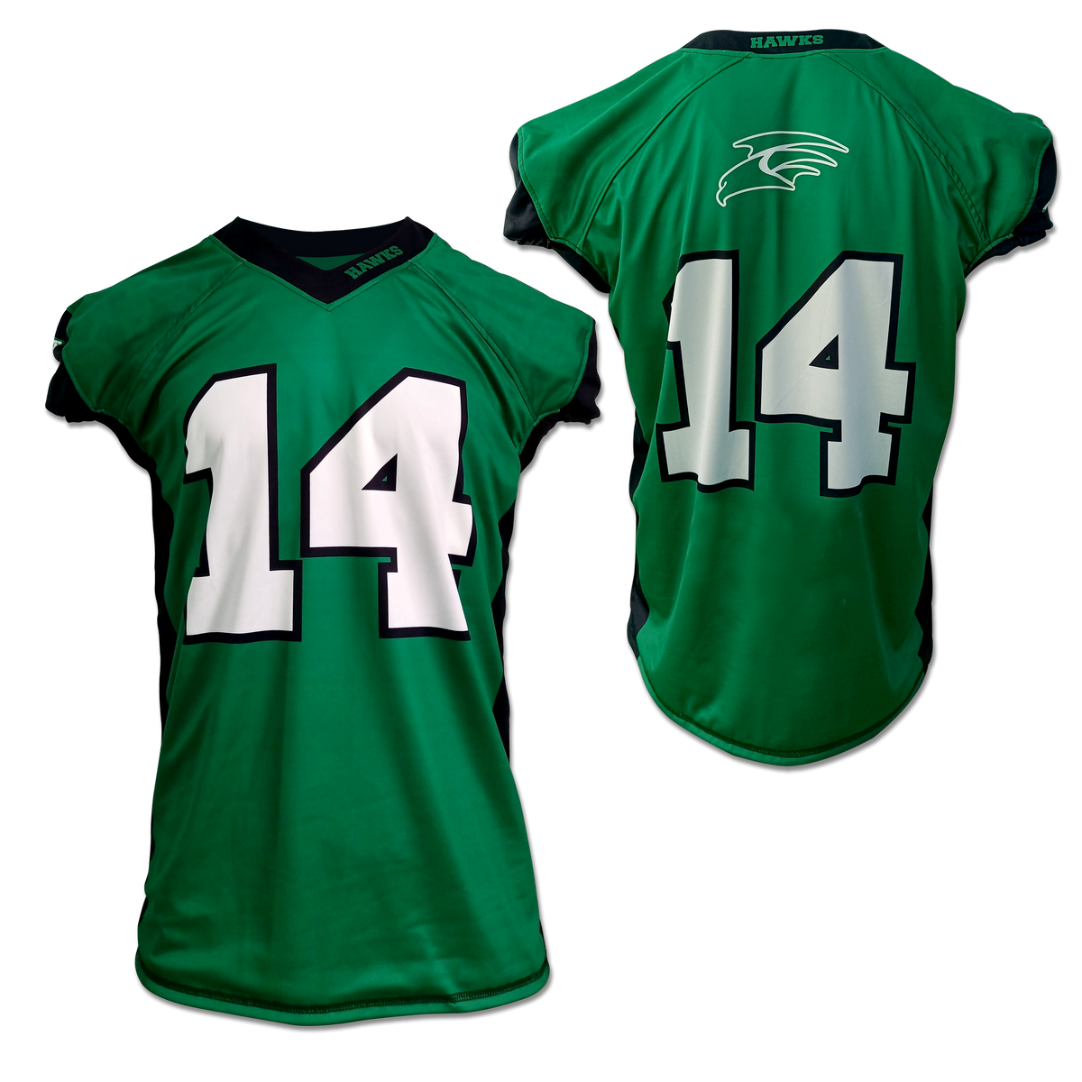 Custom Sublimated Men's & Youth V-Neck Football Jersey — supplier alternate design
