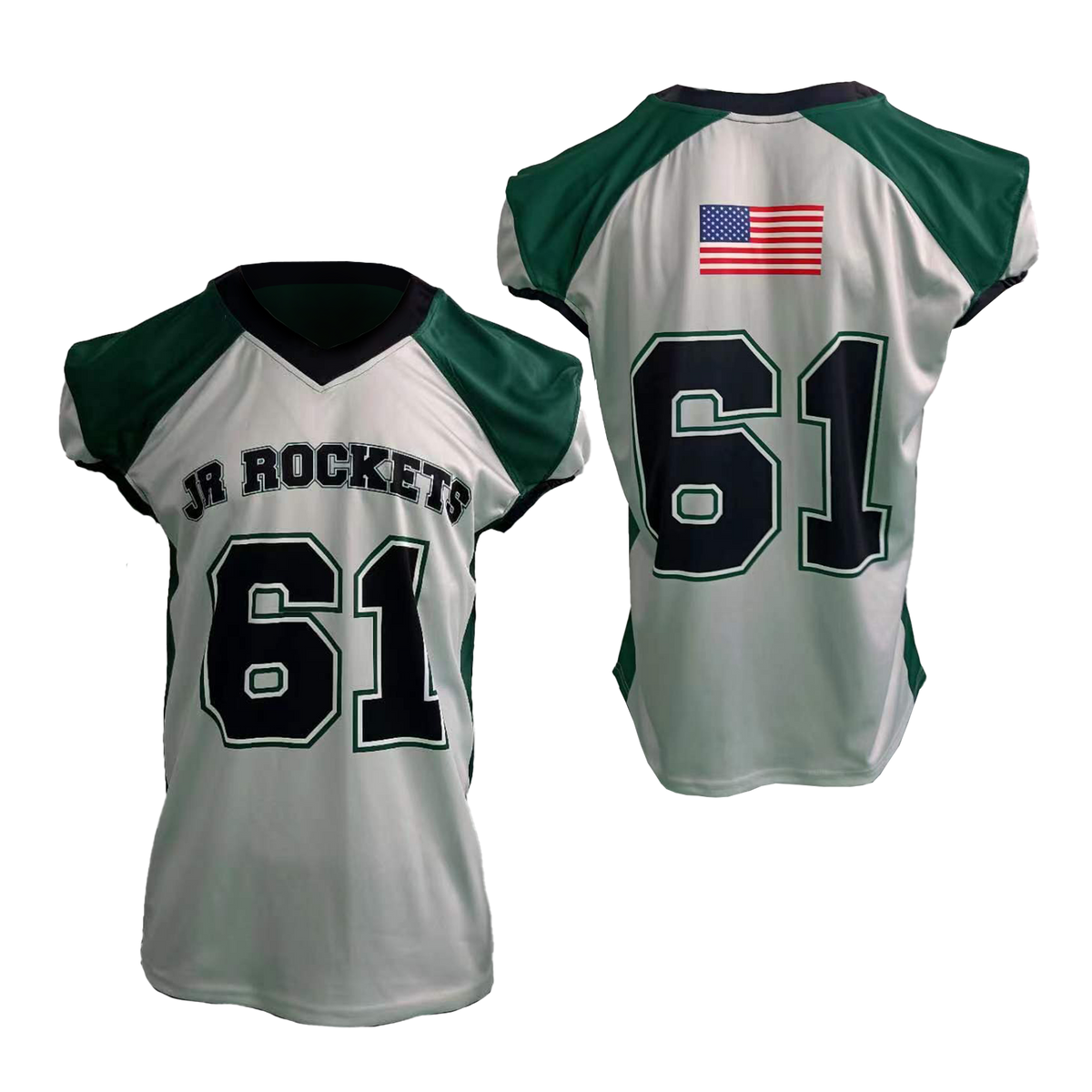 Custom Sublimated Men's & Youth V-Neck Football Jersey — supplier alternate design