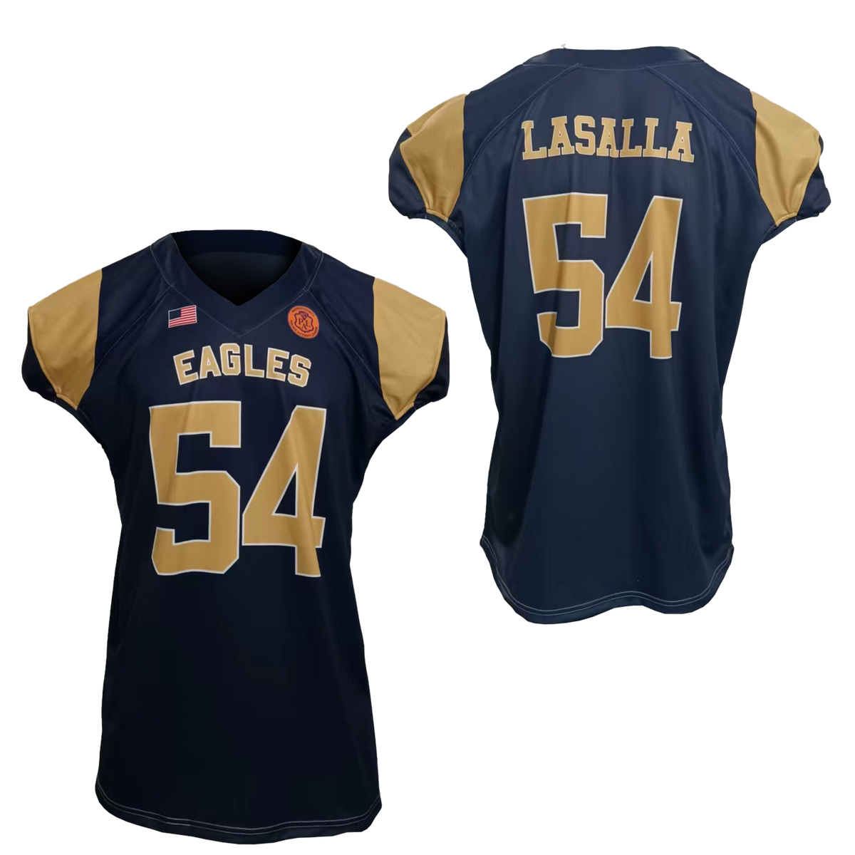 Custom Sublimated Men's & Youth V-Neck Football Jersey — supplier alternate design