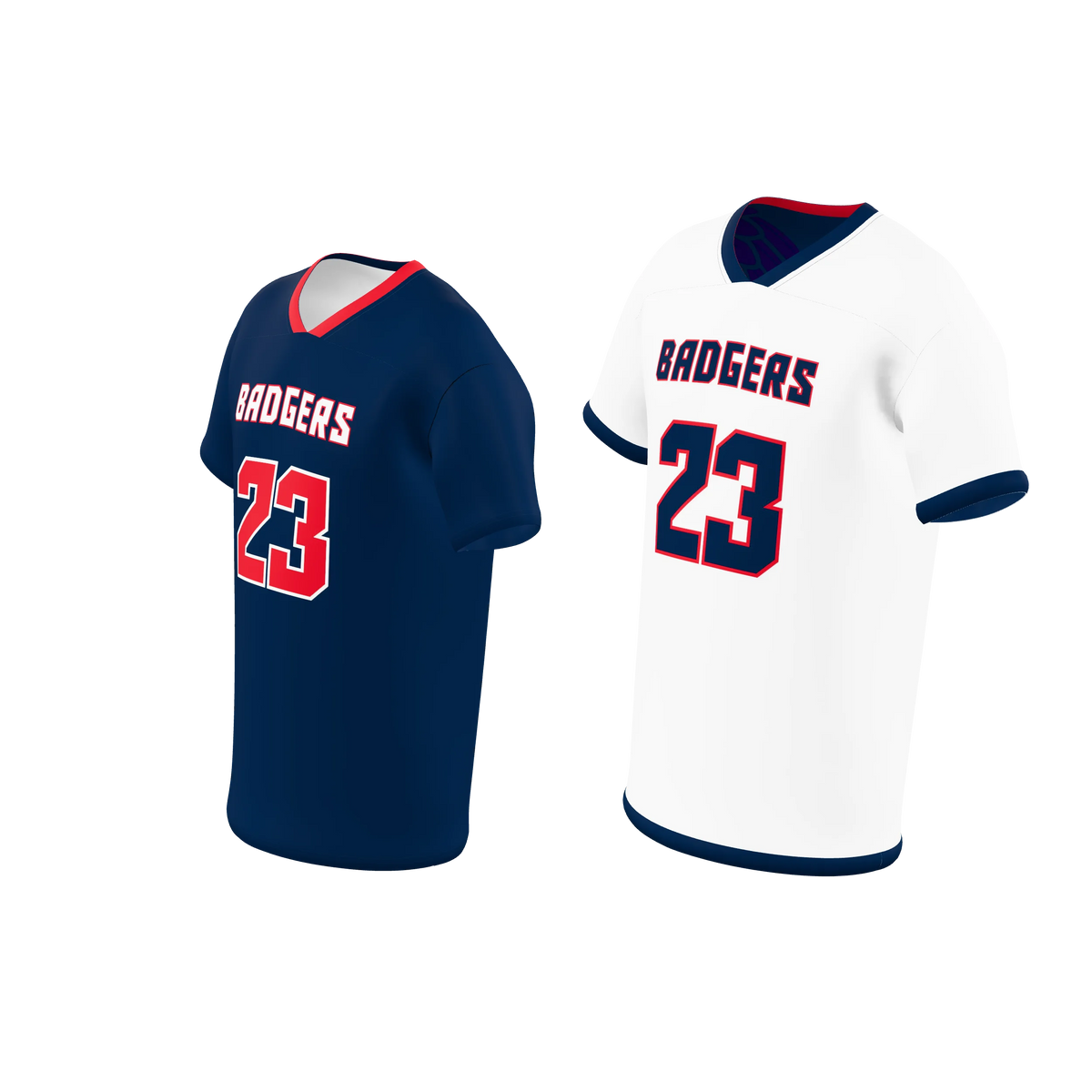 Custom Sublimated Men's & Youth Single-Ply Reversible Football Fan Jersey — supplier view 2