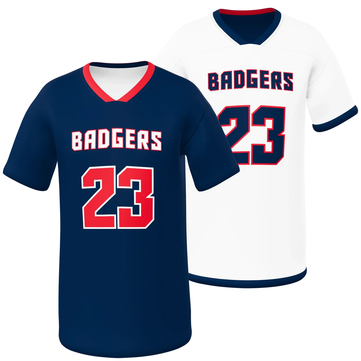 Custom Sublimated Men's & Youth Single-Ply Reversible Football Fan Jersey — supplier view 9