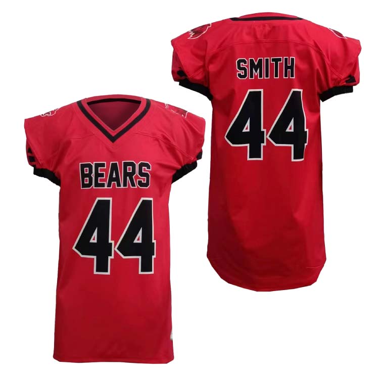 Custom Sublimated Men's & Youth Straight-Bottom Football Game Jersey — supplier alternate design