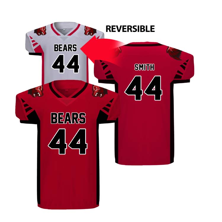 Custom Sublimated Men's & Youth Reversible Straight-Bottom Football Game Jersey — supplier alternate design