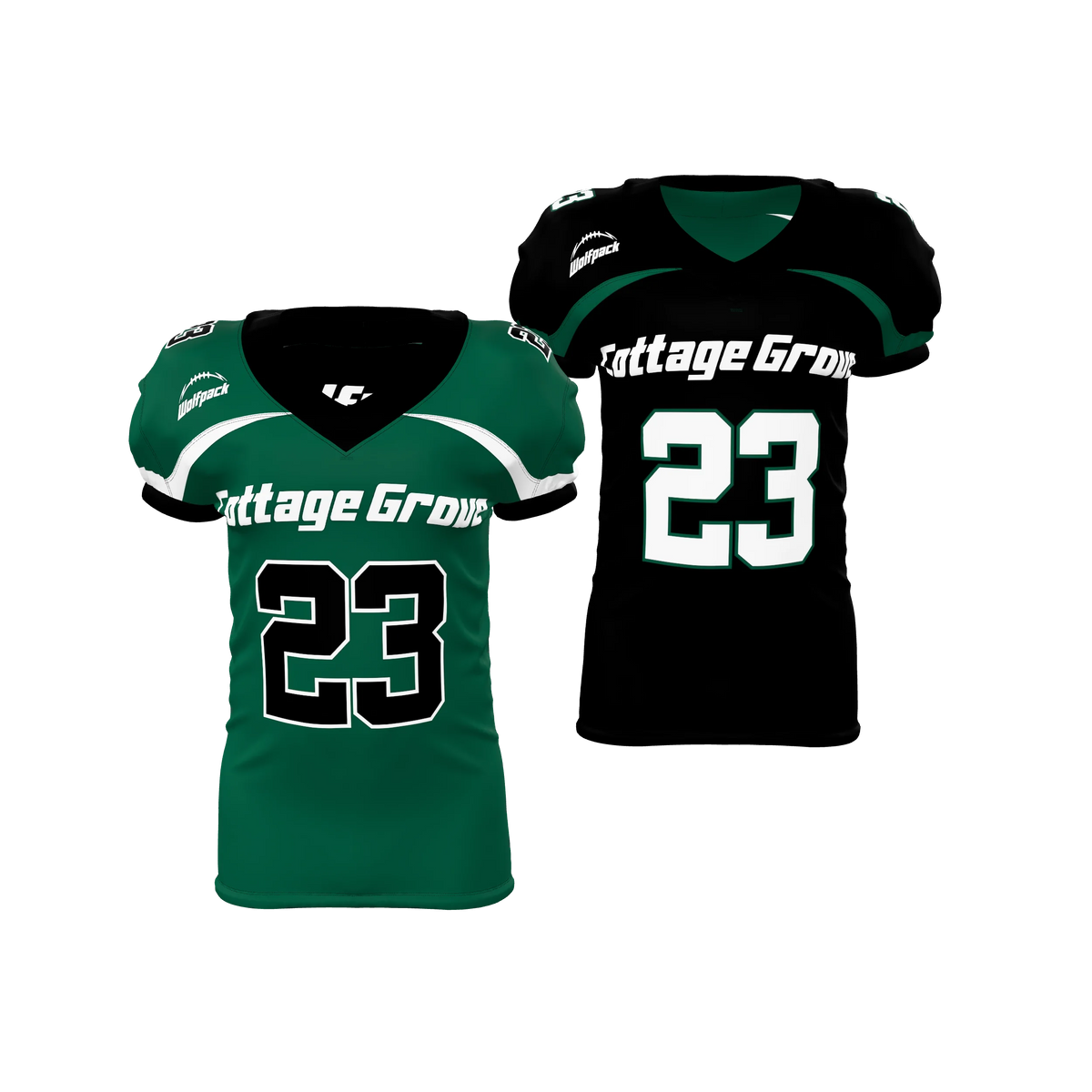 Custom Sublimated Men's & Youth Reversible Straight-Bottom Football Game Jersey — supplier view 1