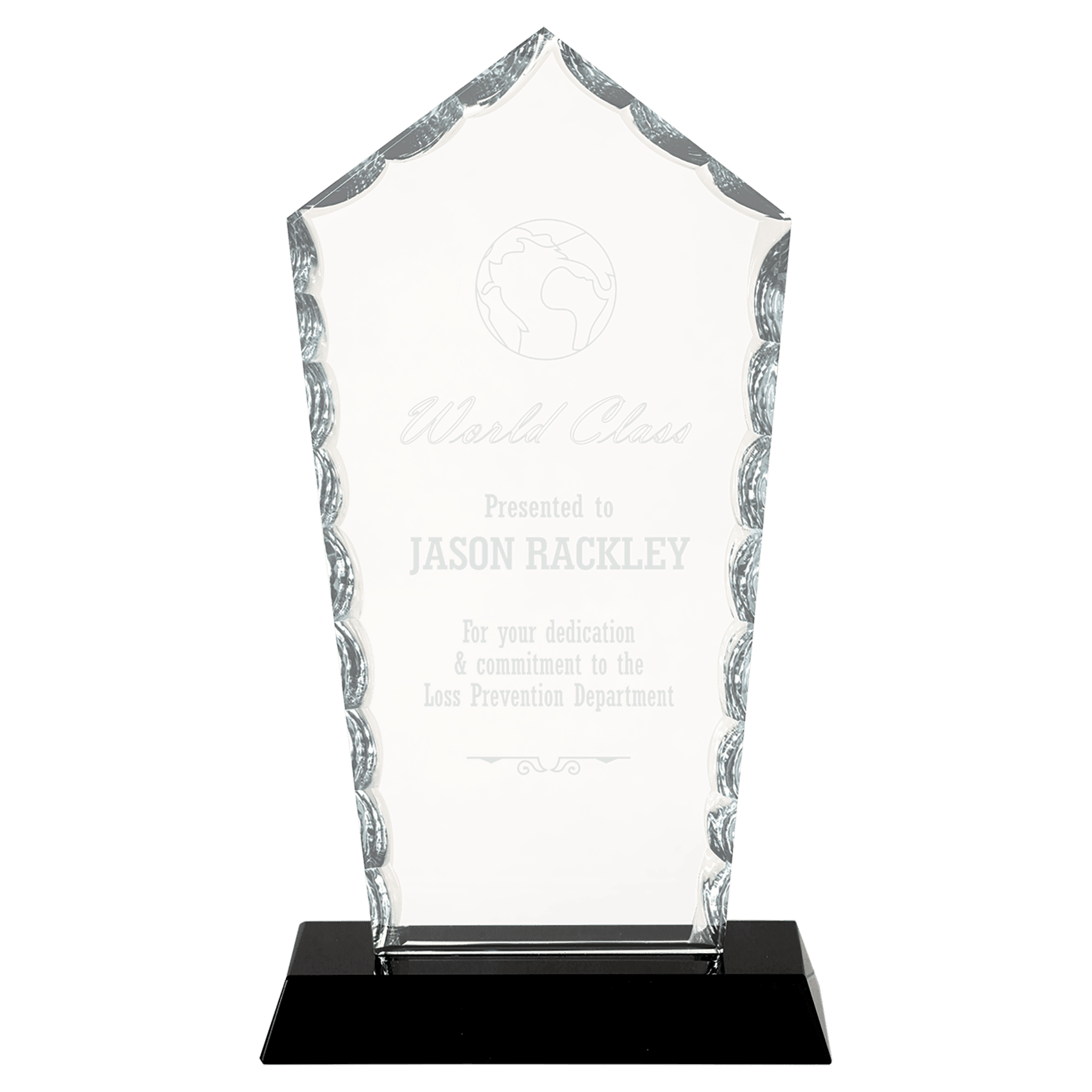 Diamond Facet Glass Award