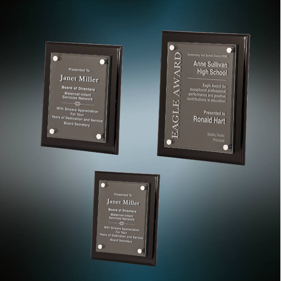 Black Piano Finish Floating Plaque Acrylic