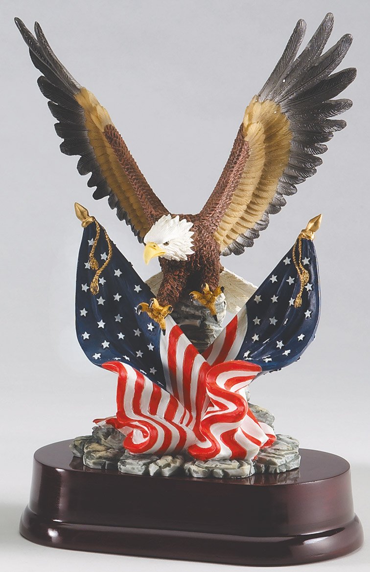 Eagle with American Flag On Base