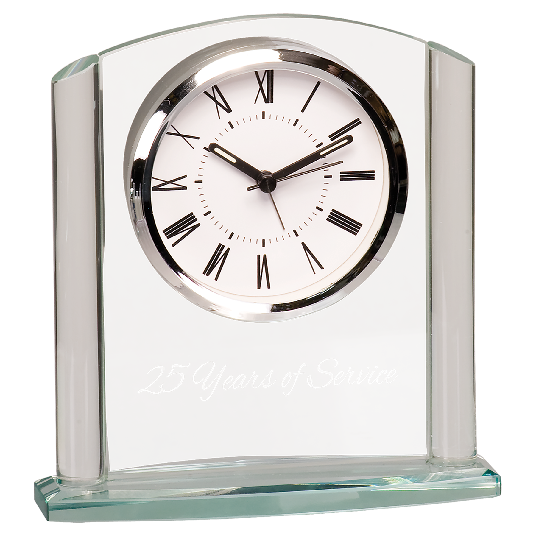 Glass Arch Desk Clock