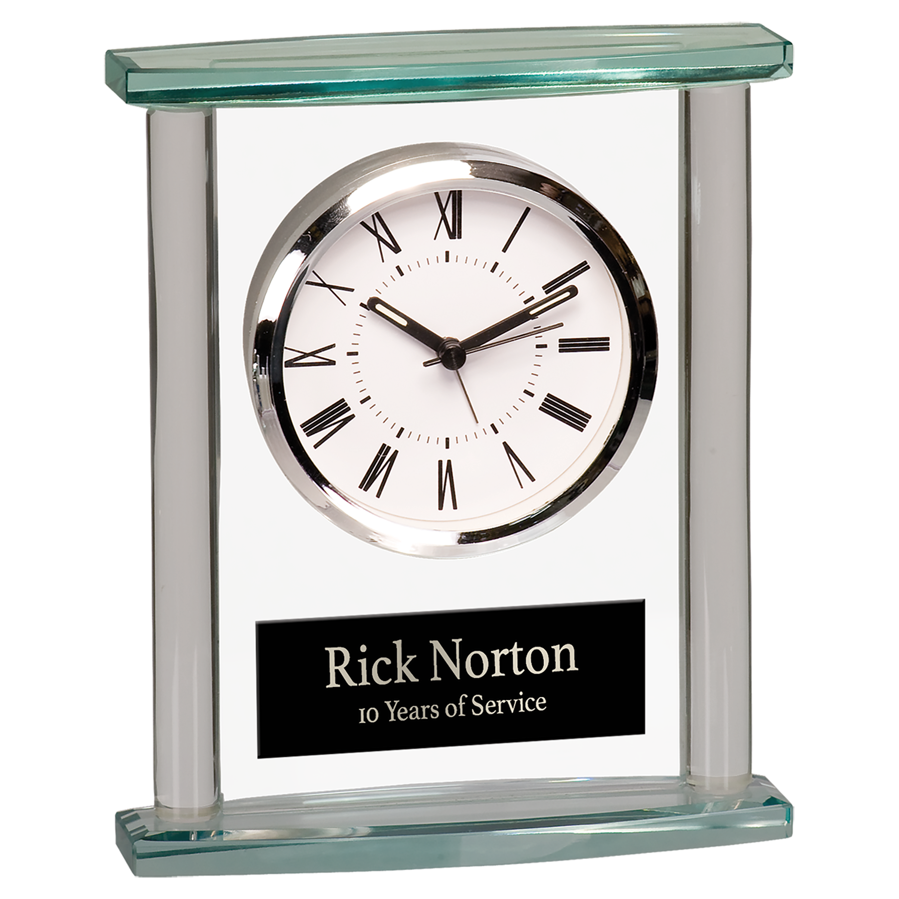 Rectangle Glass Desk Clock