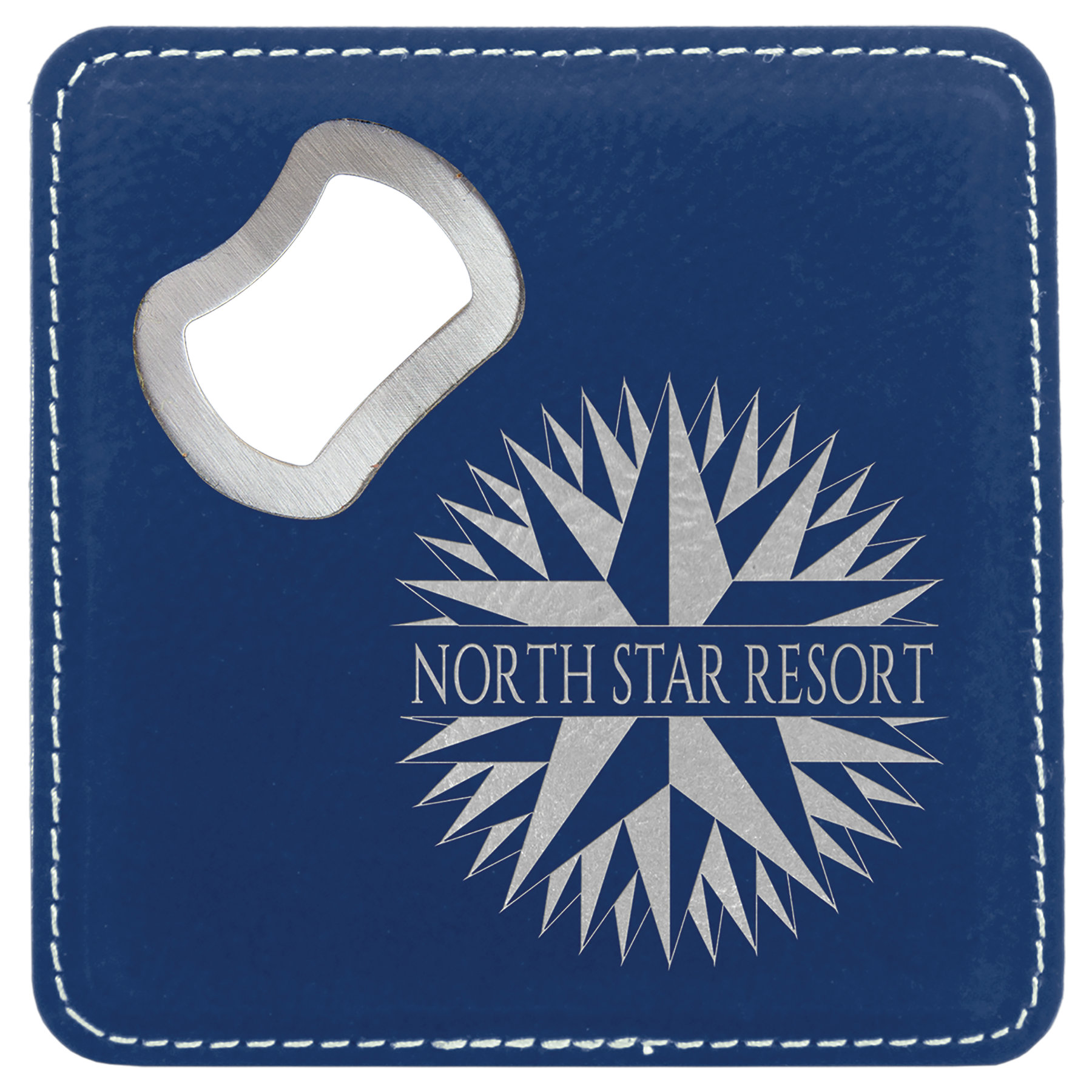 Leatherette Bottle Opener Coaster
