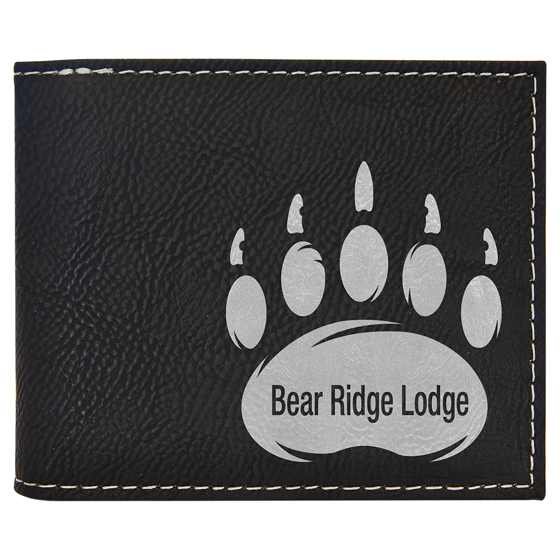 Leatherette Bi-Fold Wallet with Flip ID Display