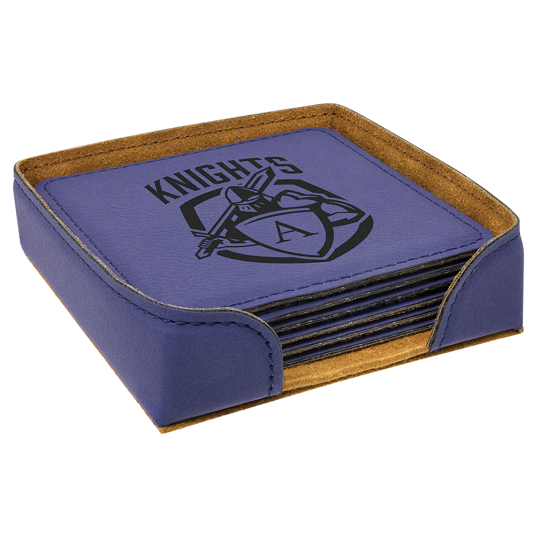 Leatherette Coaster Set