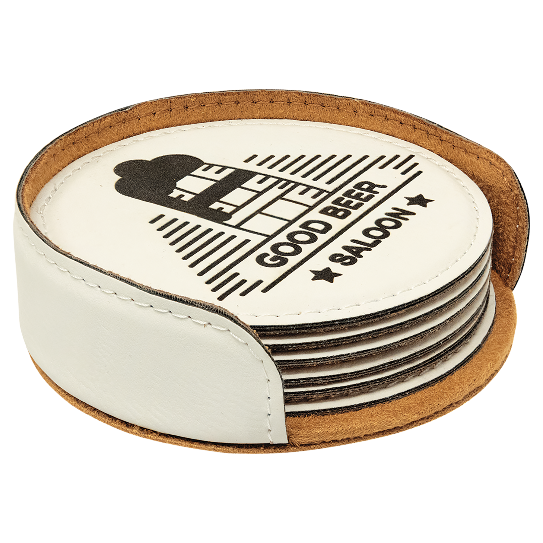 Leatherette Coaster Set