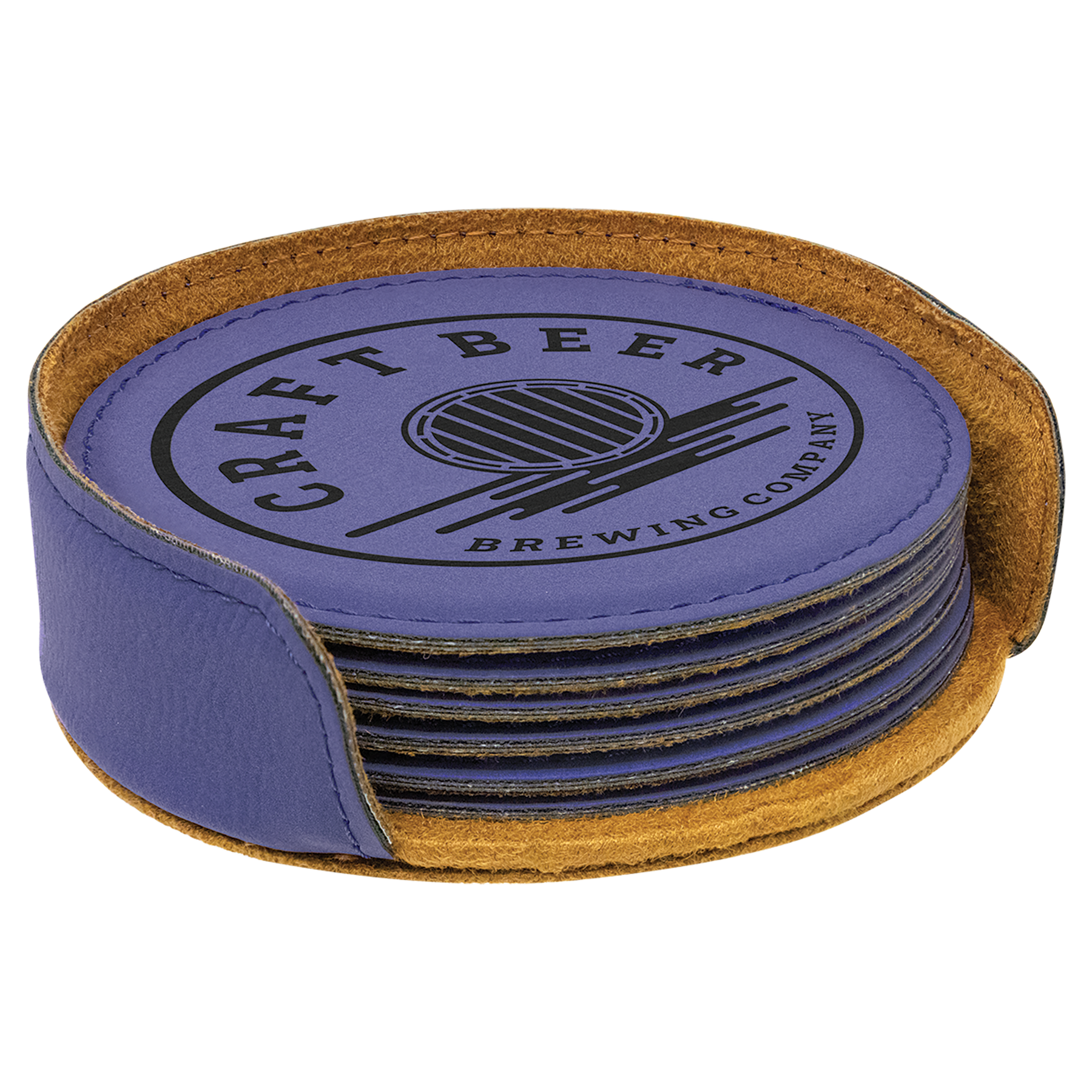 Leatherette Coaster Set