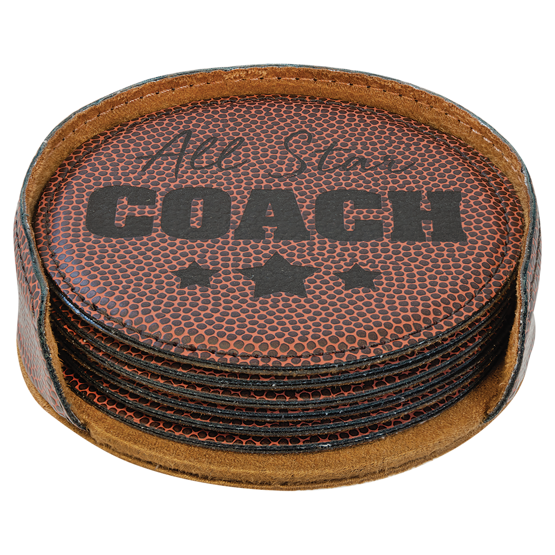Leatherette Coaster Set