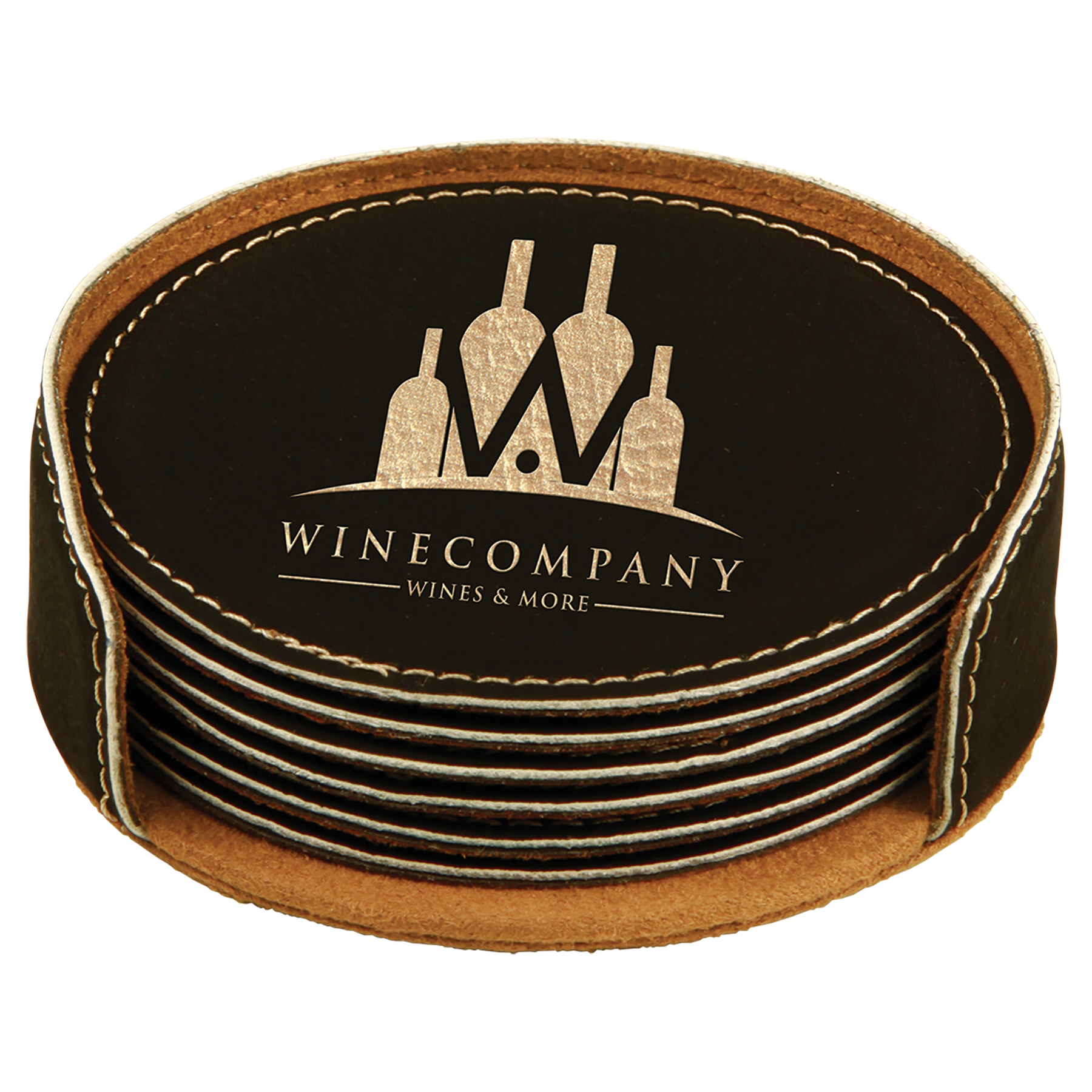 Leatherette Coaster Set