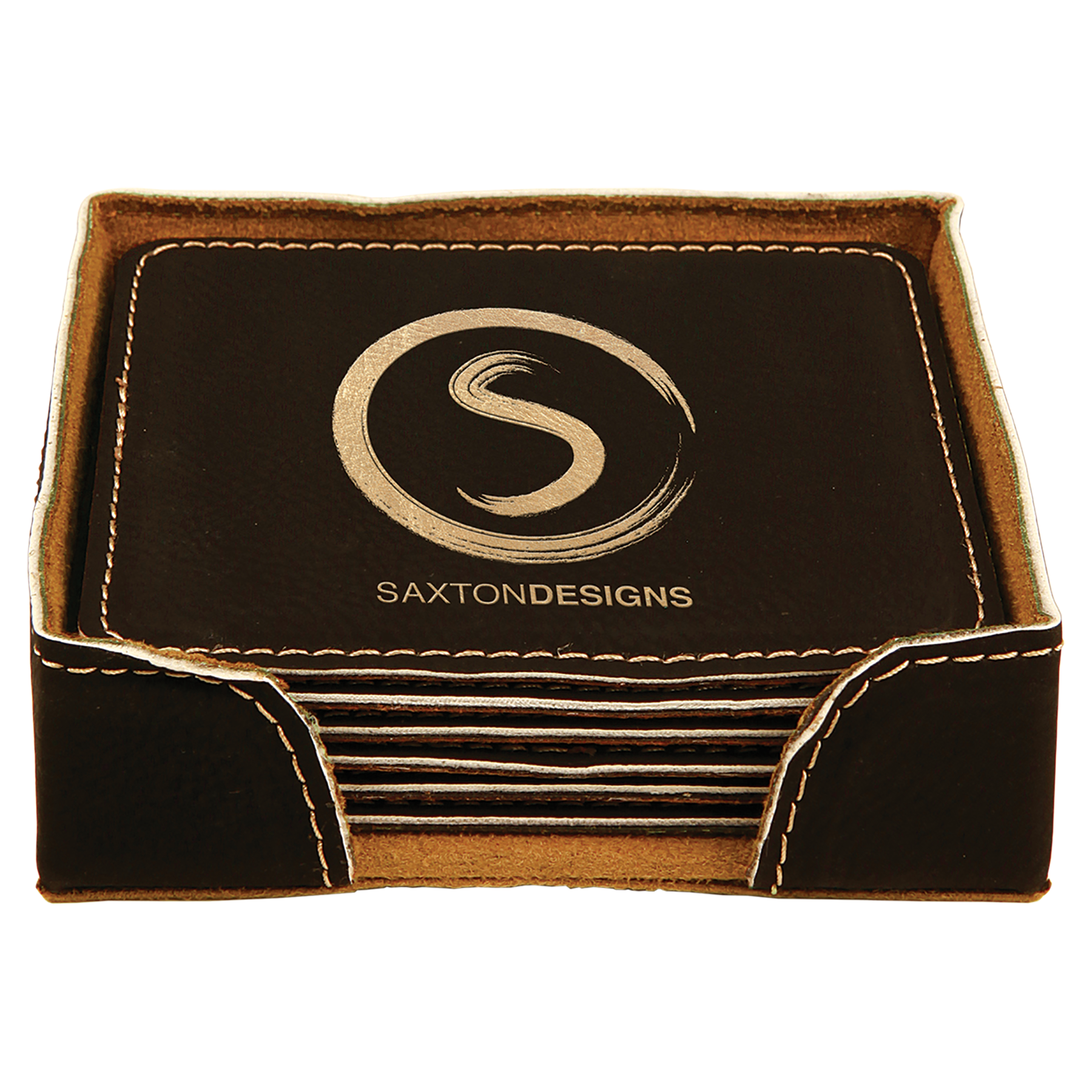 Leatherette Coaster Set