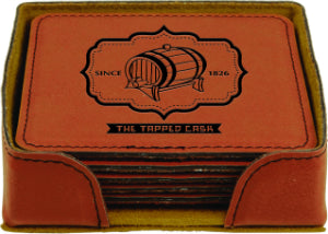 Leatherette Coaster Set