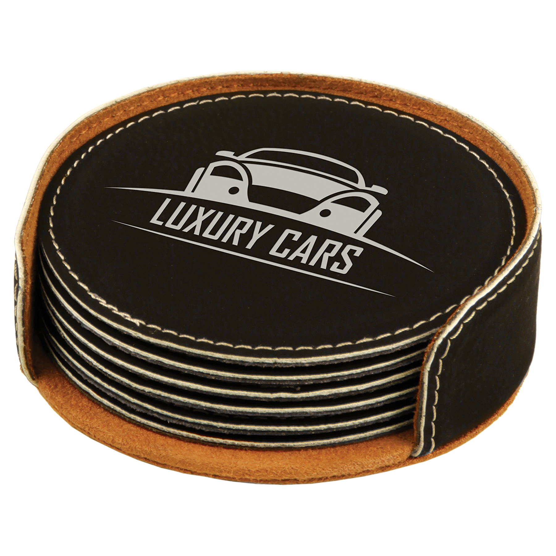 Leatherette Coaster Set