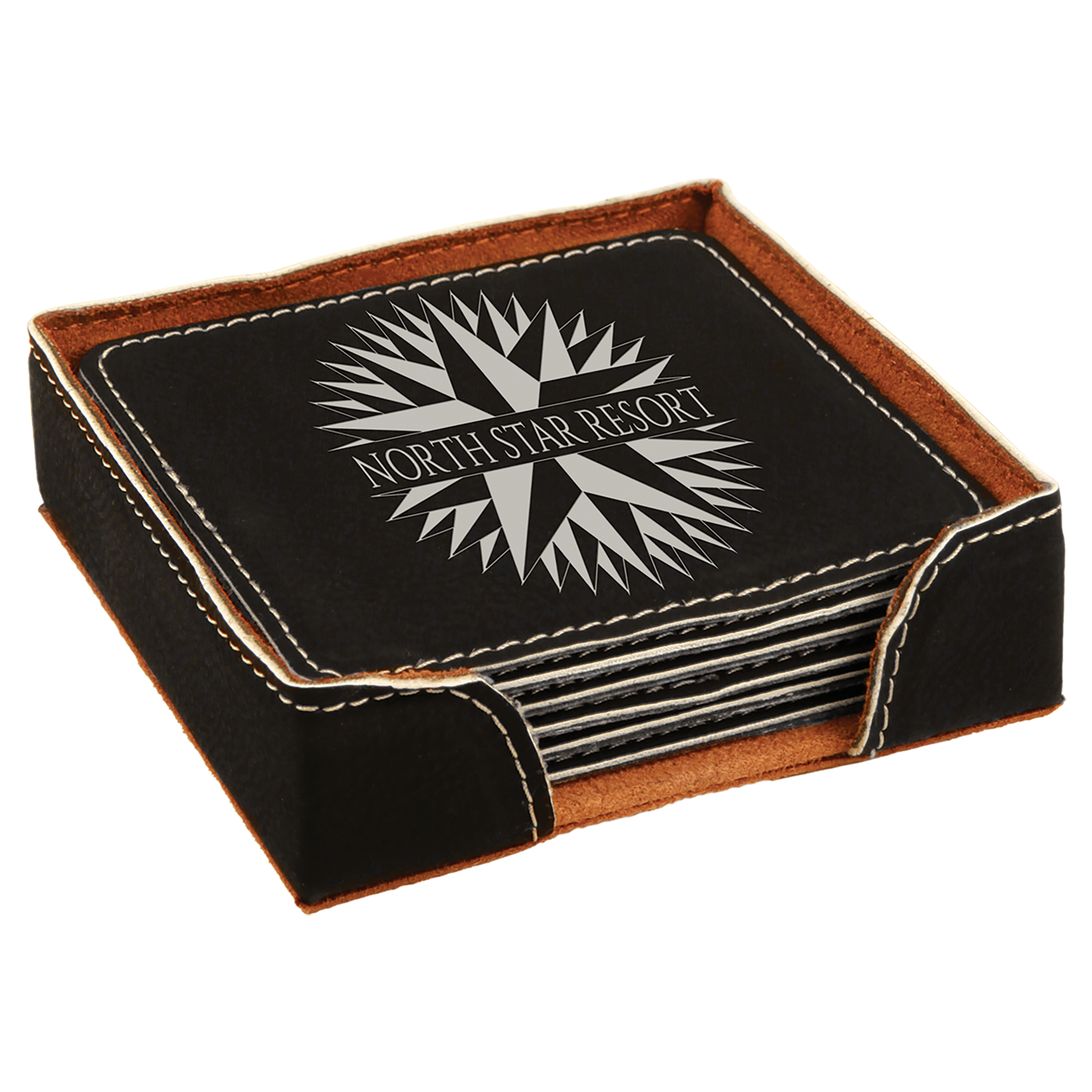 Leatherette Coaster Set