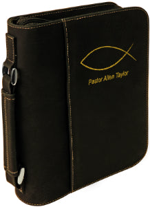 Laserable Leatherette Book/Bible Covers with Zipper
