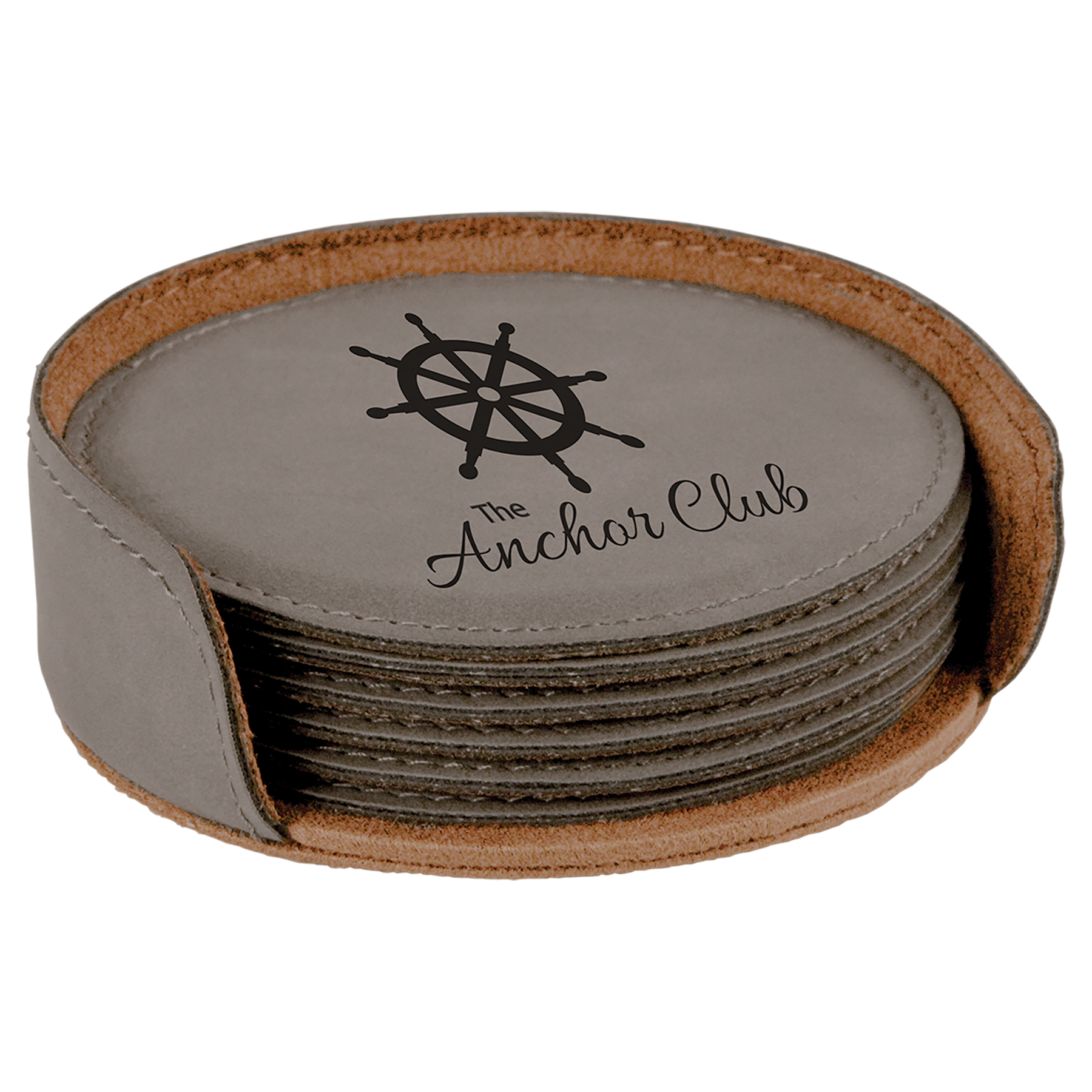Leatherette Coaster Set