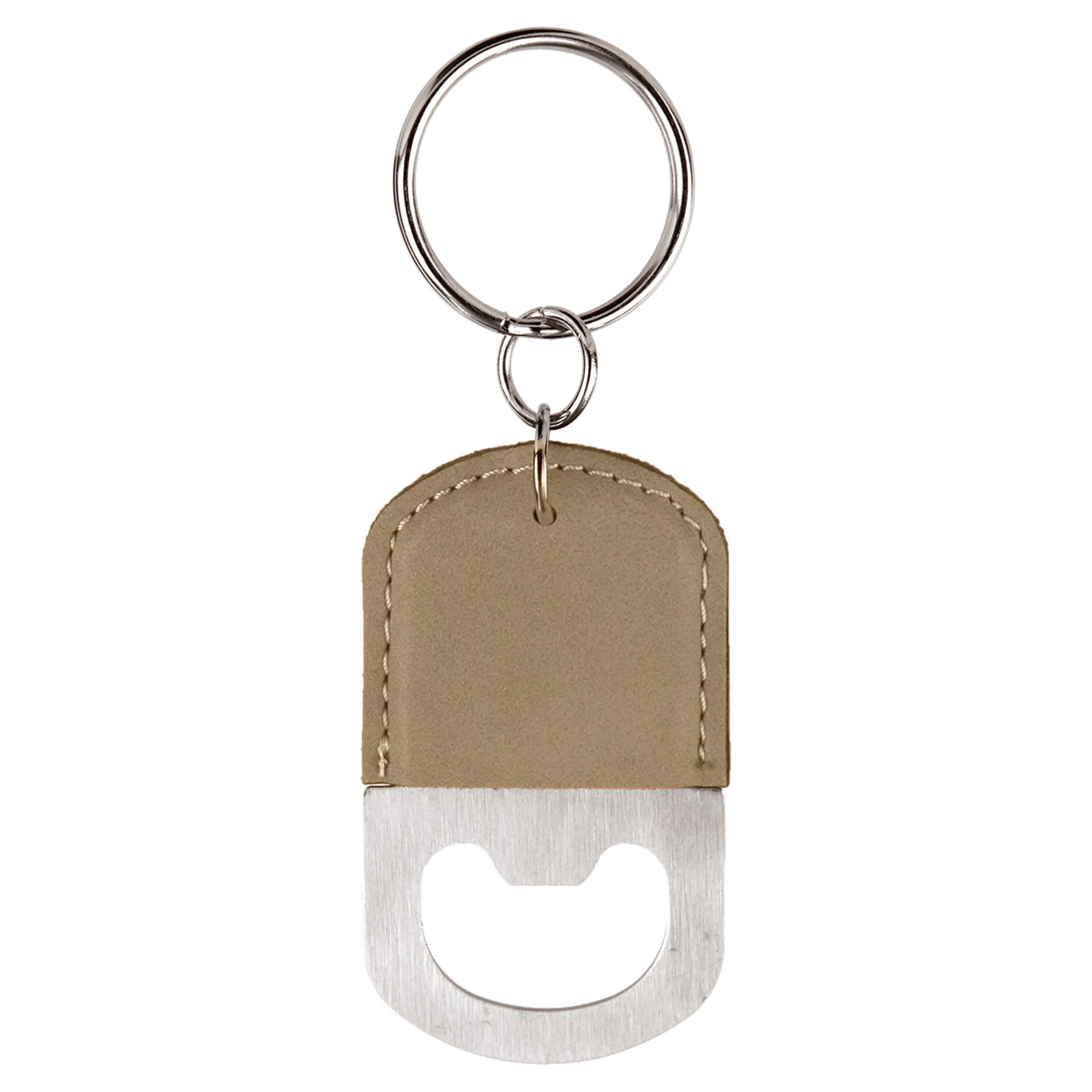 Laserable Leatherette Bottle Opener Keychain