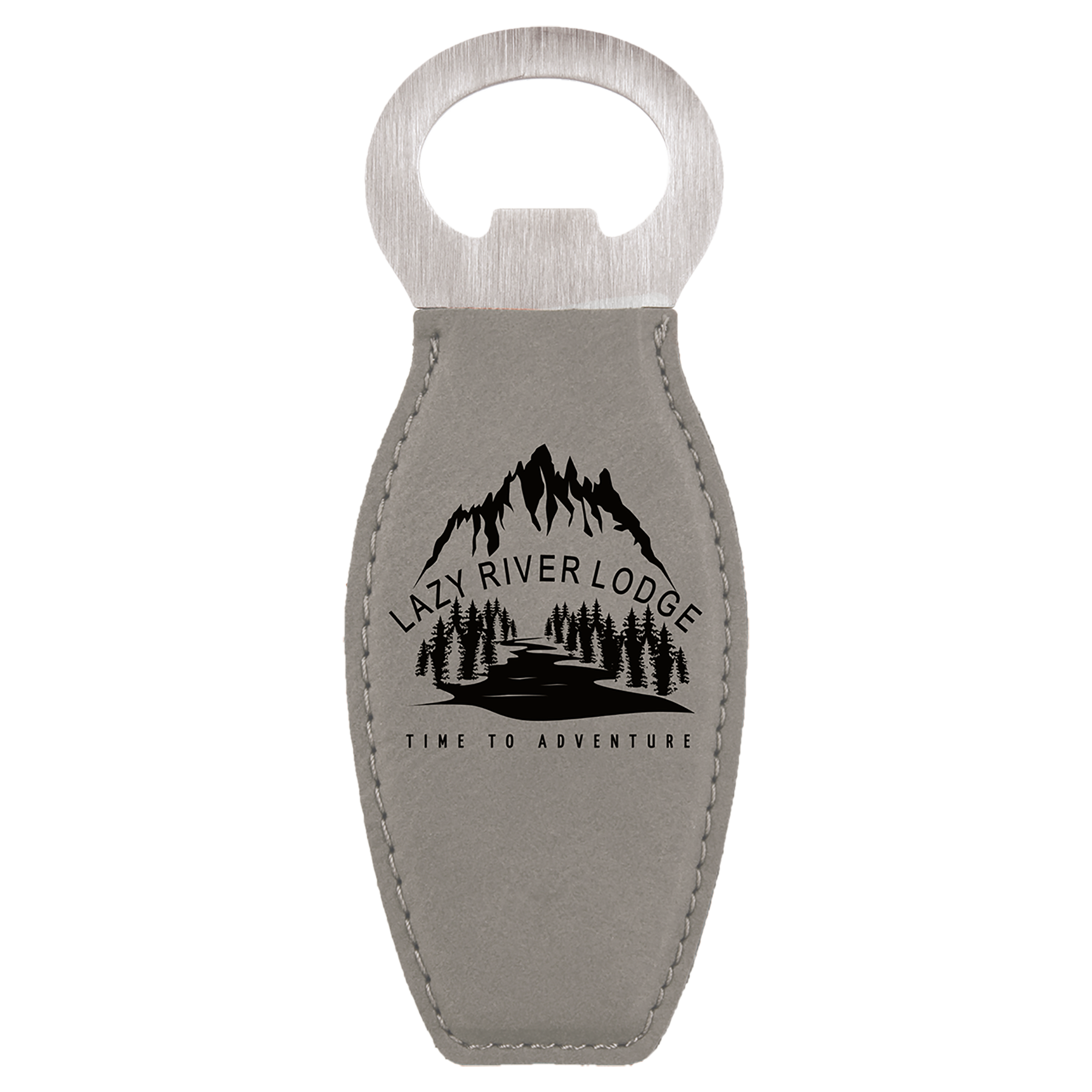 Leatherette Rounded Magnetic Bottle Opener