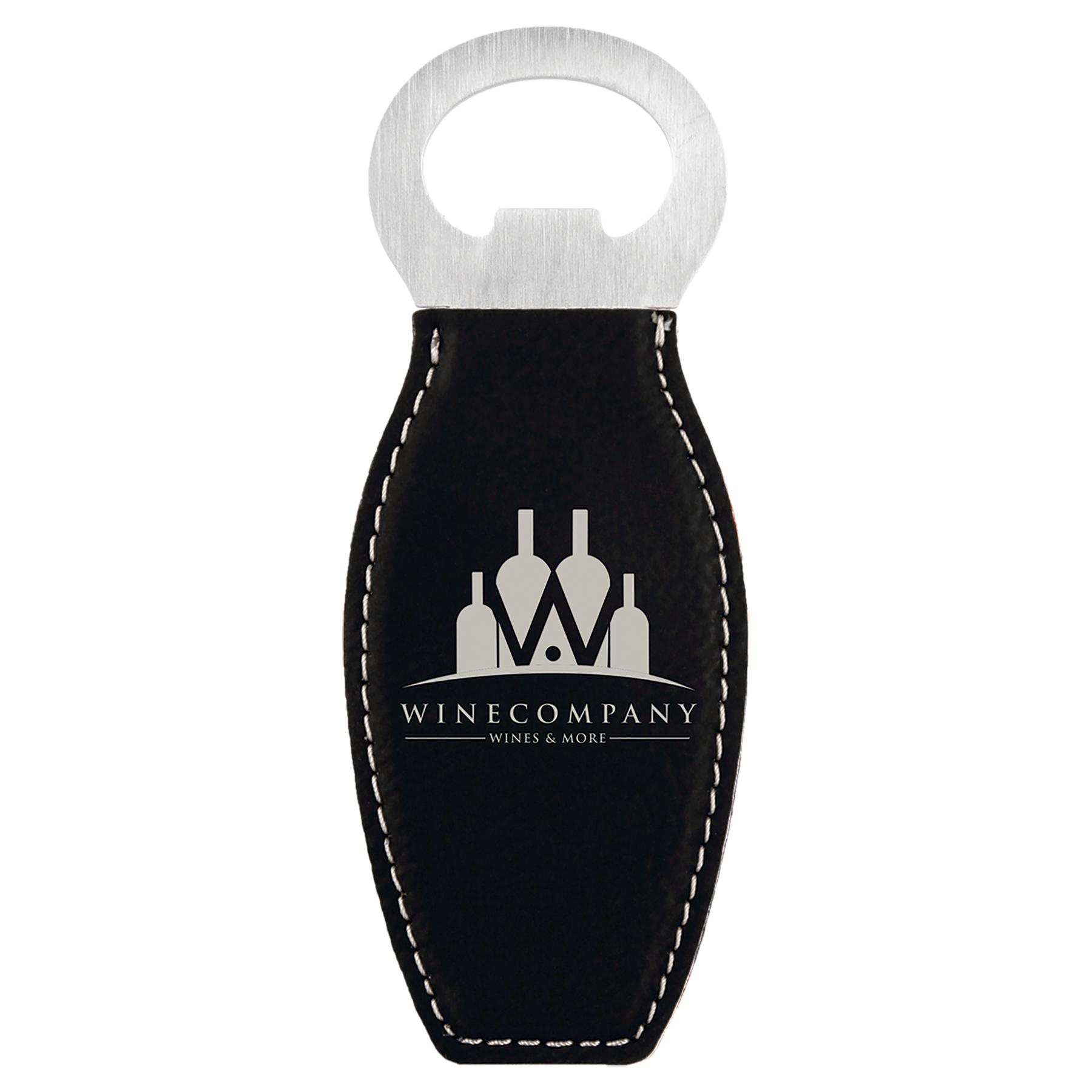 Leatherette Rounded Magnetic Bottle Opener